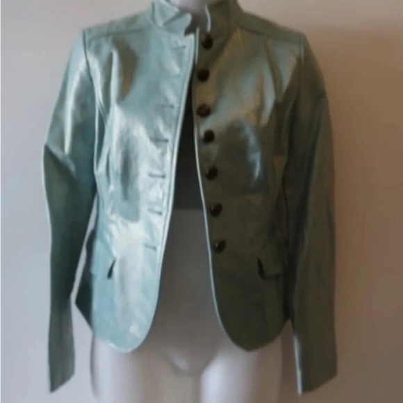 Sigrid Olsen Genuine Lamb Leather Platinum Jacket sz.S - Picture 12 of 12